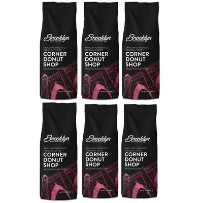 Brooklyn Beans Corner Donut Shop, Flavored Med Roast,6 pack (72 ounces total)