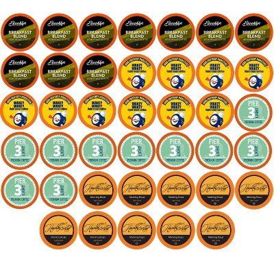 Two Rivers Coffee Light Roast Coffee Pods, 2.0 Keurig, Variety Sampler, 40 Count