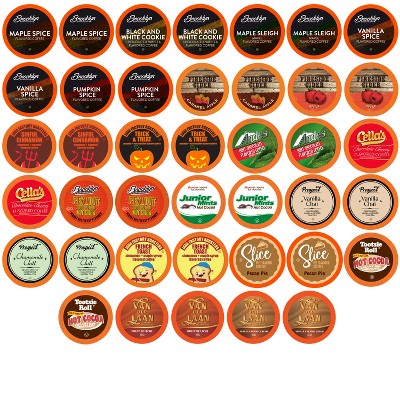 Two Rivers Fall Flavors Single-Cup Sampler Pack, Keurig K-Cup Brewers, 40 Count