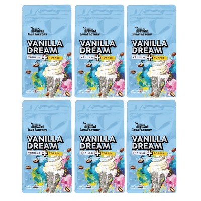 Java Factory Vanilla Dream Flavored Ground Coffee Bags, 10 oz ea, 6 pack
