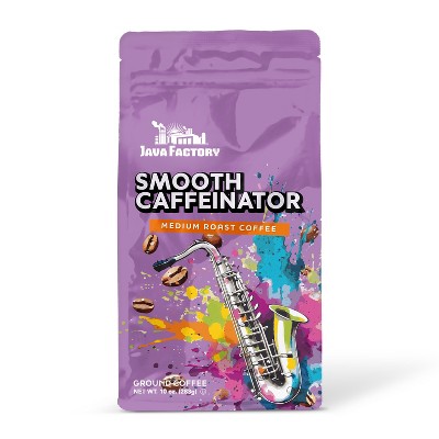 Java Factory Smooth Caffeinator Flavored Ground Coffee Bags,10 oz ea, 6 pack