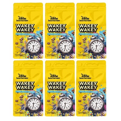 Java Factory Light Roast Wakey Wakey Ground Coffee Bags, 10 oz each, 6 pack