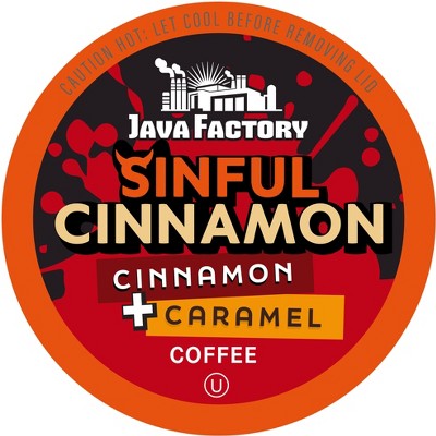 Java Factory Sinful Cinnamon Pod Coffee Keurig ,Cinnamon and Caramel, 40 Count