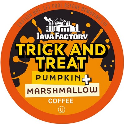 Java Factory Flavored Pumpkin Marshmallow Coffee Pods,Trick and Treat,40 Ct