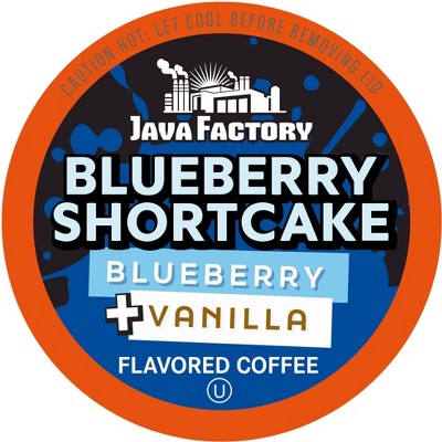 Java Factory Blueberry Shortcake Single-Cup Flavored Coffee,Keurig 2.0, 40 Count