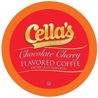 Cella's Chocolate Cherry Flavored Coffee Pods for Keurig K-Cups Brewer, 40 count