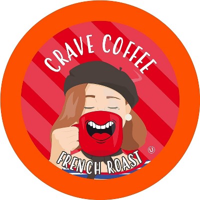 Crave Beverages French Roast Coffee Flavored Pods Keurig 2.0,Dark Roast,100Count