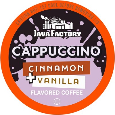 Java Factory Cappuccino Flavored Coffee,Compatible Keurig 2.0 K Cup Brewers,80Ct