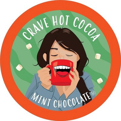 Crave Beverages Hot Chocolate Flavored Pods,Keurig 2.0, Mint Chocolate, 40 Count