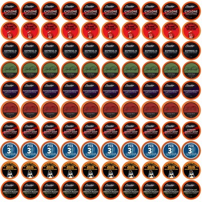 Two Rivers Coffee Bold Roast Coffee Pods, 2.0 Keurig,Variety Sampler Pack,100 Ct