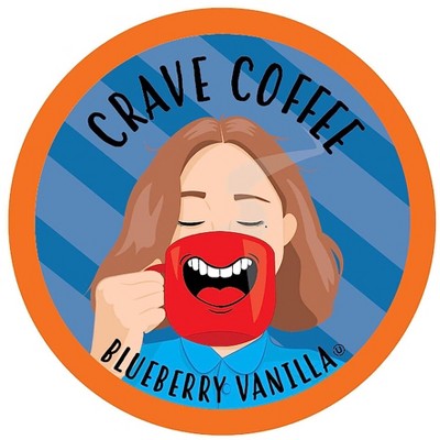 Crave Beverages Blueberry Vanilla Flavored Coffee Pods, Keurig 2.0,100 Count