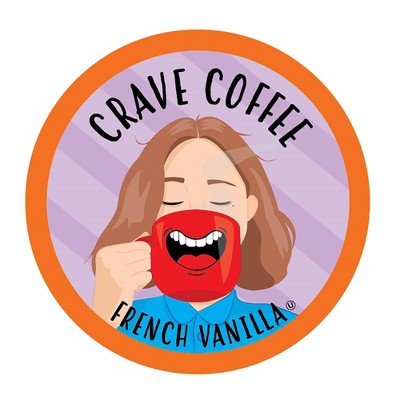 Crave Beverages French Vanilla Flavored Coffee Pods,Compatible Keurig 2.0,100 Ct