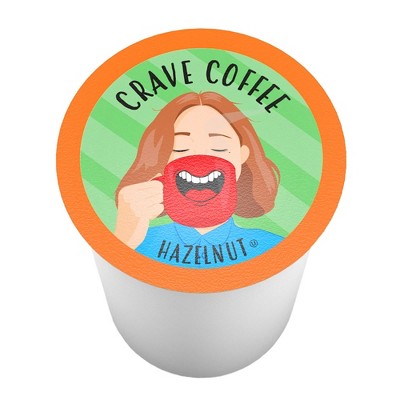 Crave Beverages Hazelnut Flavored Coffee Pods,Compatible Keurig 2.0 Brewers,40Ct
