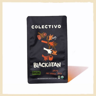 Colectivo Black and Tan Medium Dark Roast Coffee - 12oz: Organic Certified, Fair Trade Certified, Smoke Flavor