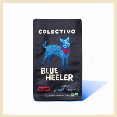 Colectivo Blue Heeler Signature Blend Medium Dark Roast Coffee - 12oz: Organic Certified, Fair Trade Certified, Sumatra