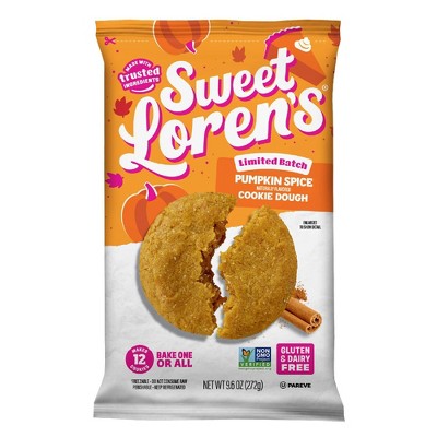Sweet Loren's Gluten Free Vegan Pumpkin Spice Cookie Dough - 9.6oz/12ct
