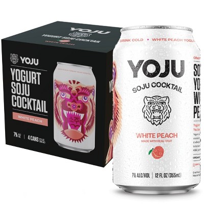 yoju White Peach Soju Cocktail - 4pk/12 fl oz