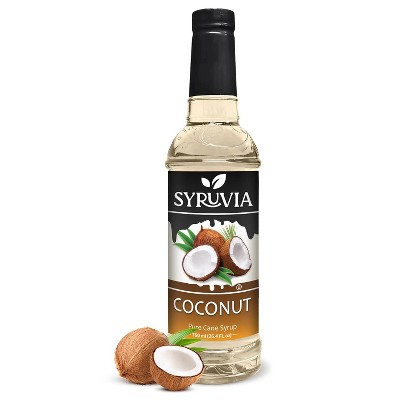 Syruvia Coconut Syrup - 25.4 fl oz. Premium Flavoring Syrup For Coffee