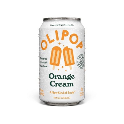 OLIPOP 9g Fiber Prebiotic Soda Orange Cream - 12 fl oz