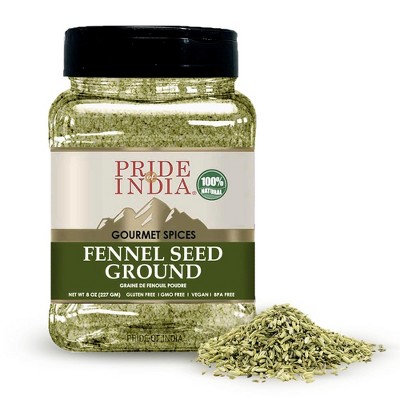 PRIDE OF INDIA Fennel Seed Ground PACK of 1 - 1.8 Oz