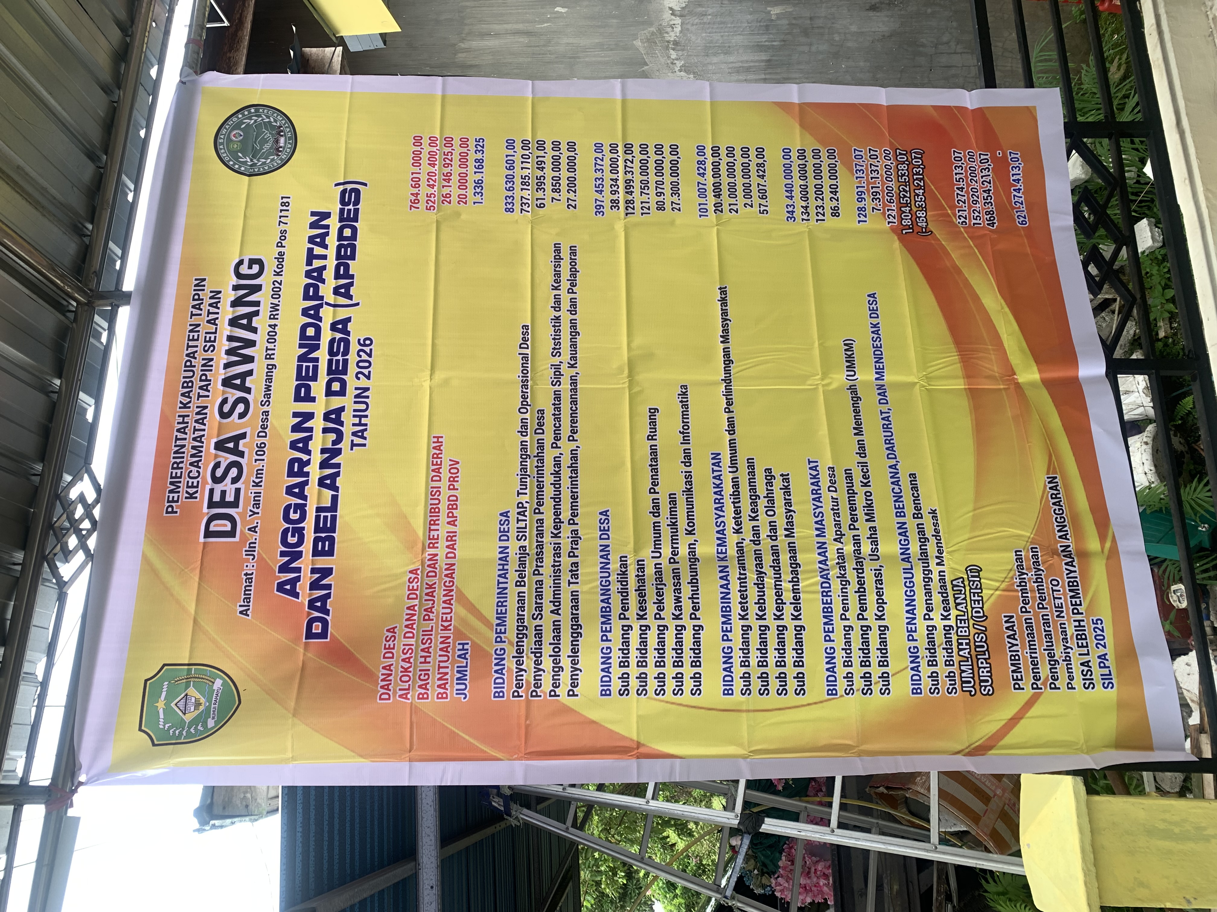 Informasi tentang Anggaran Pendapatan dan Belanja Desa (APBDES) tahun 2026