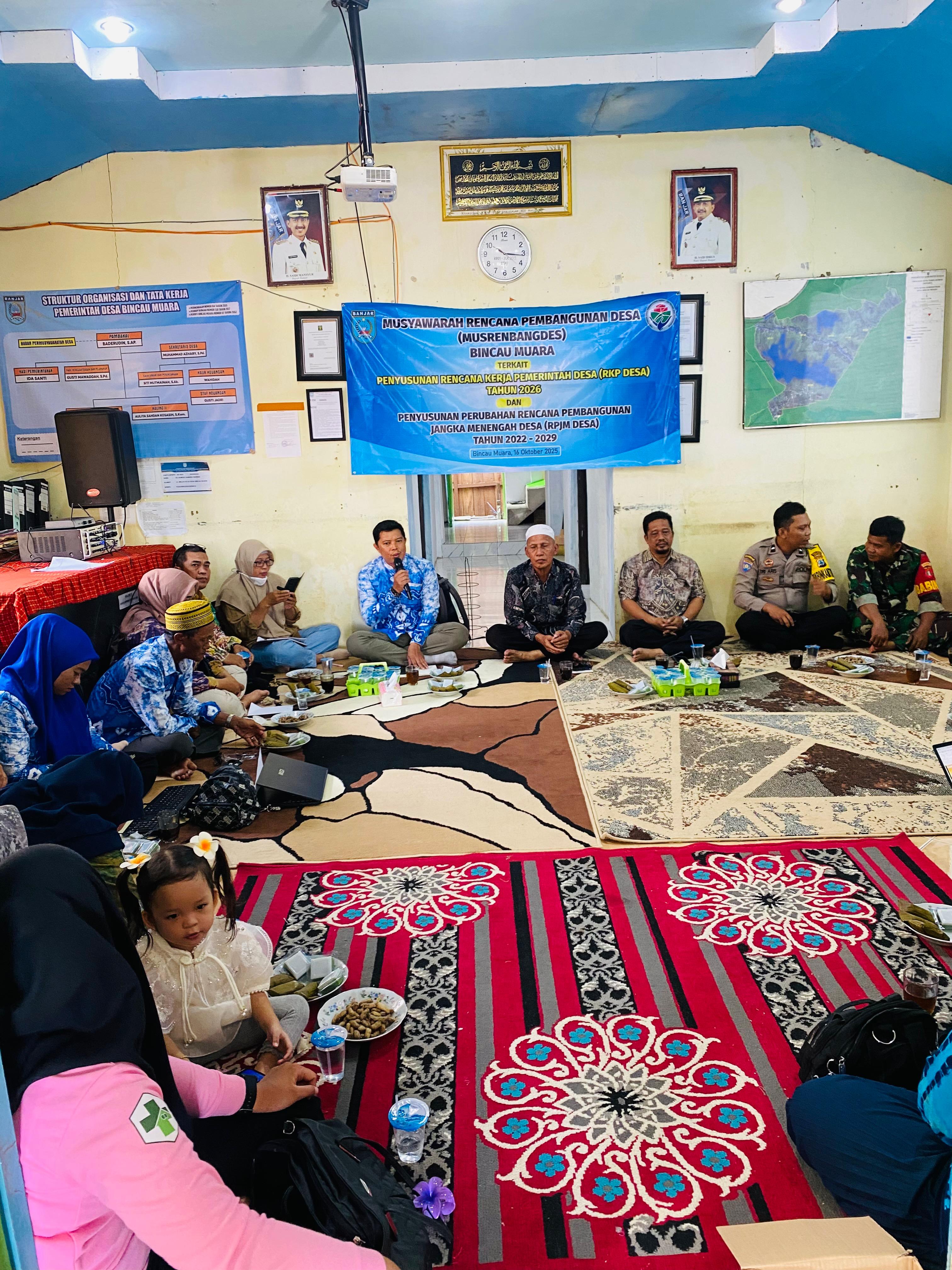 MUSYAWARAH RENCANA PEMBANGUNAN DESA BINCAU MUARA TERKAIT PENYUSUNAN RENCANA KERJA PEMERINTAH DESA TAHUN 2026 DAN PENYUSUNAN PERUBAHAN RENCANA PEMBANGUNAN JANGKA MENENGAH DESA (RPJM DESA) TAHUN 2022-2029