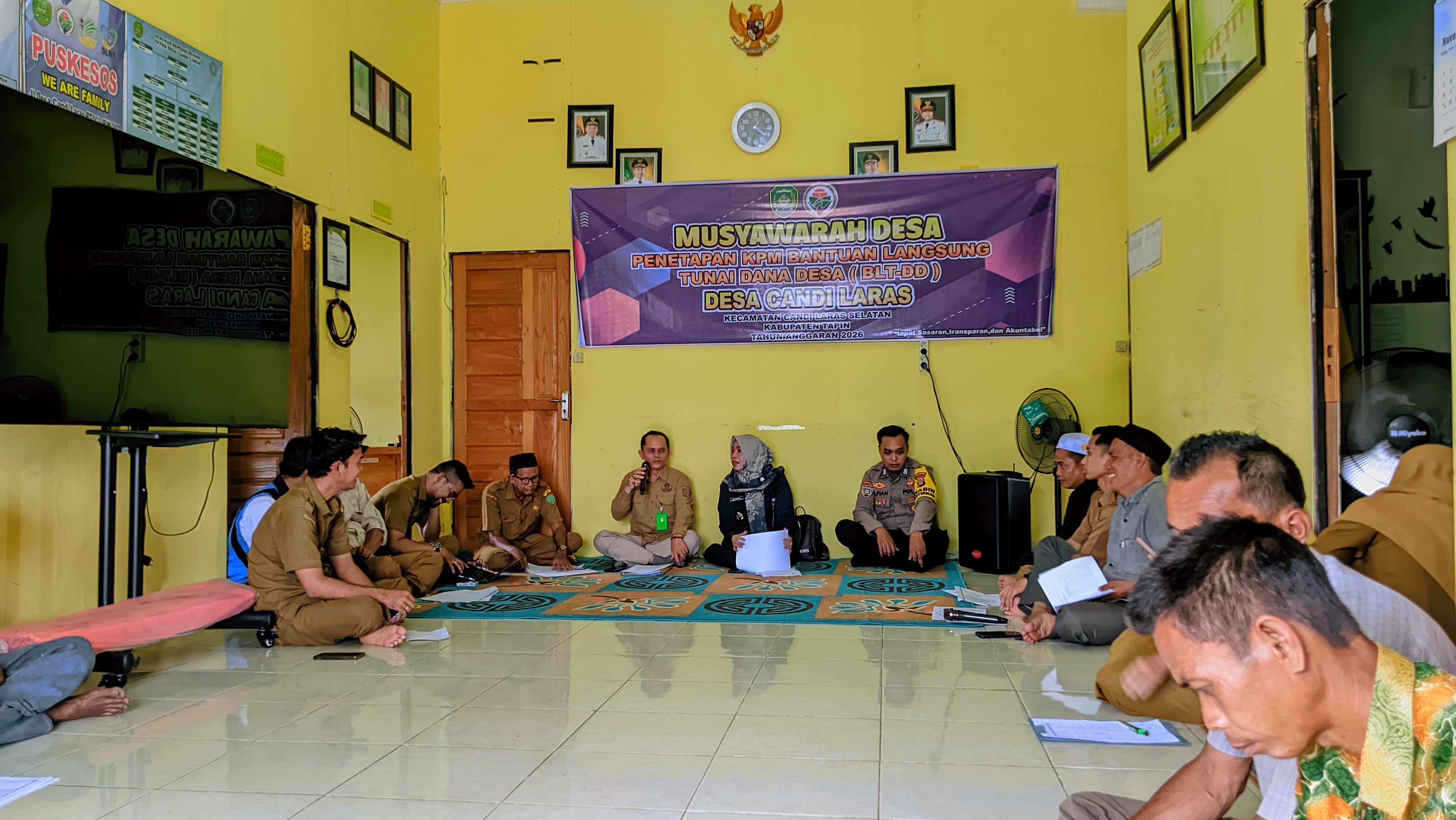 Musdes Penetapan KPM Bantuan Langsung Tunai Dana Desa 2026 Desa Candi Laras