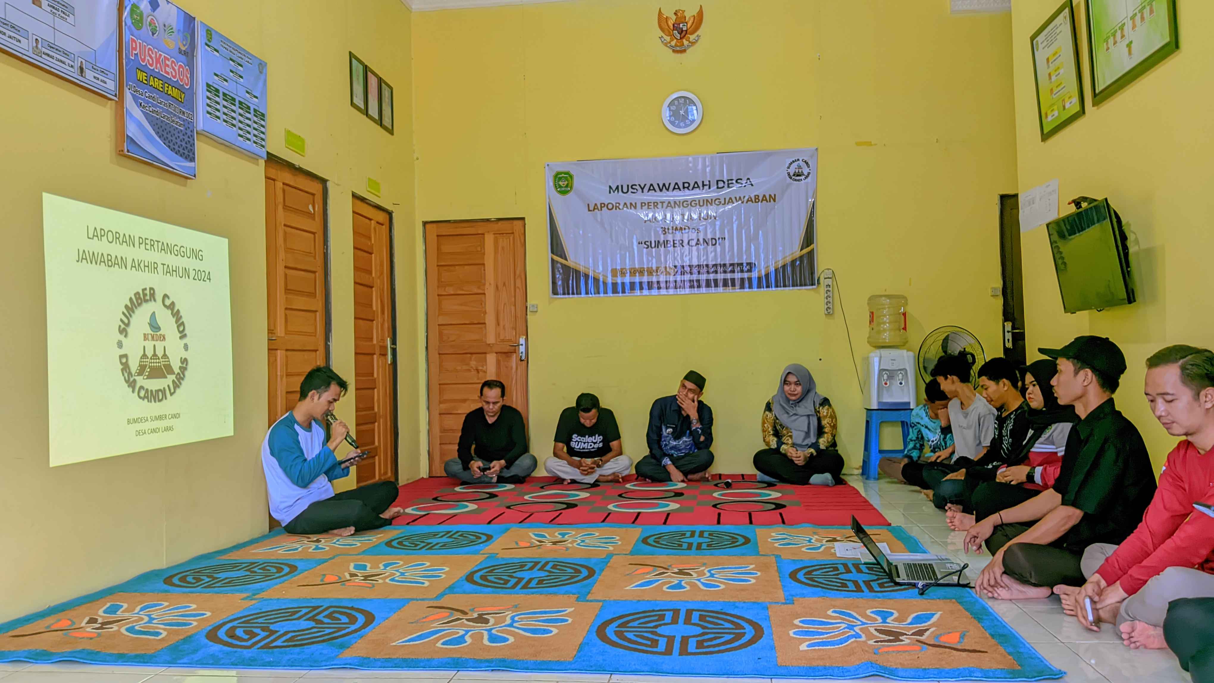 Evaluasi dan Pembinaan BUMDesa Sumber Candi: Laporan Pertanggungjawaban dan Arahan dari Tim Kecamatan Candi Laras Selatan