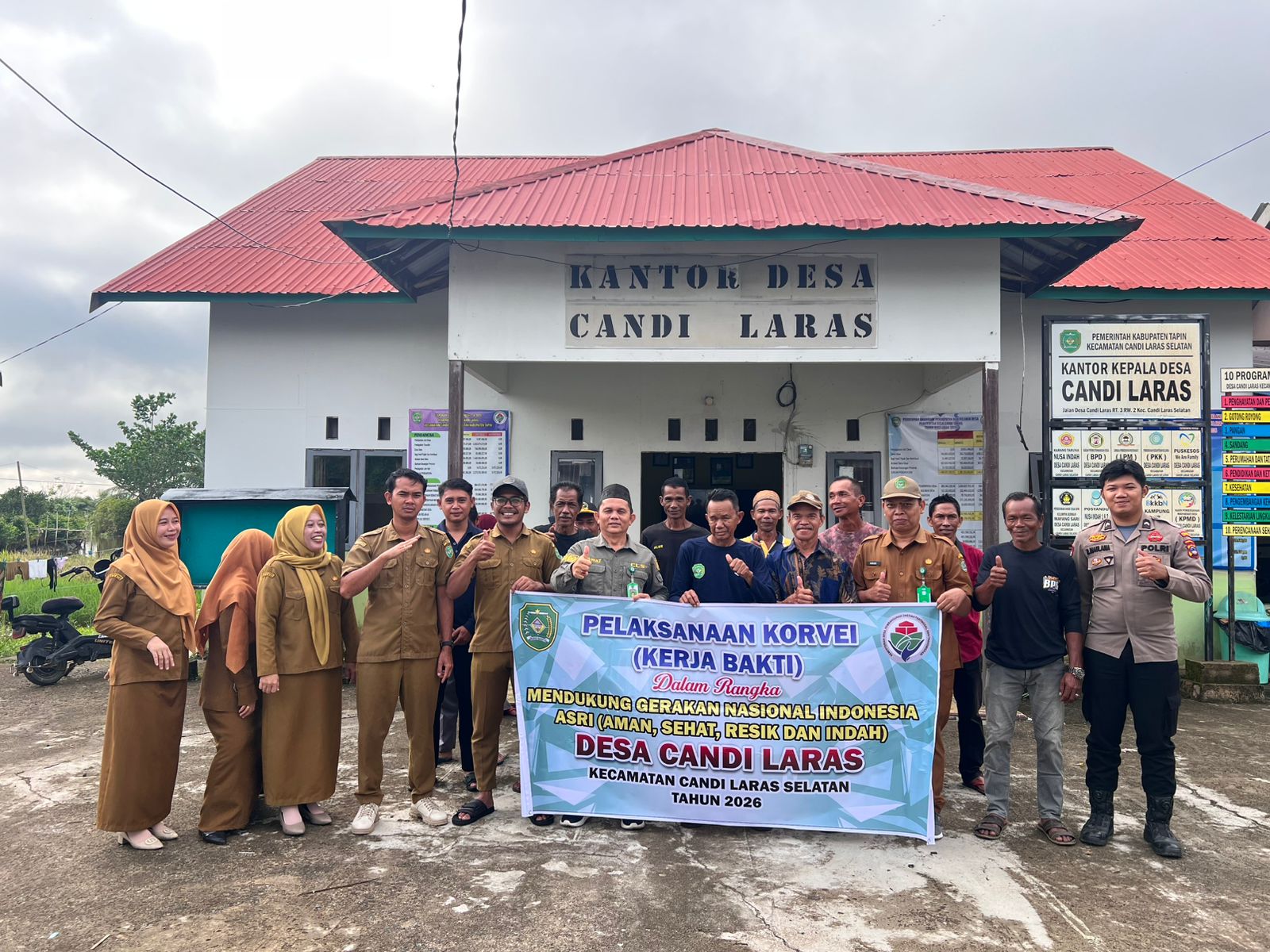 Pelaksanaan Korvei Desa Candi Laras