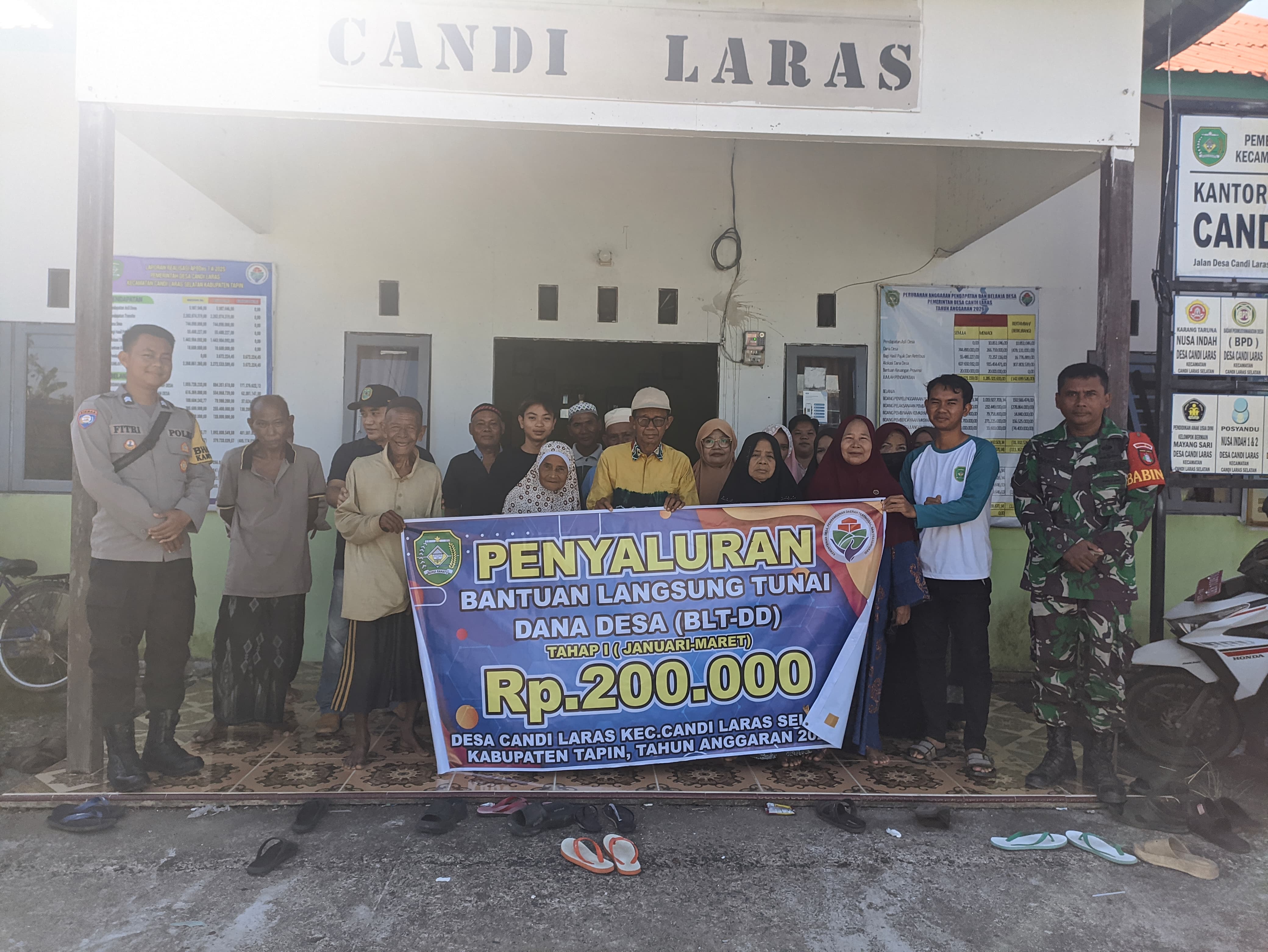 Penyaluran BLT-DD Tahap I Desa Candi Laras Tahun 2026