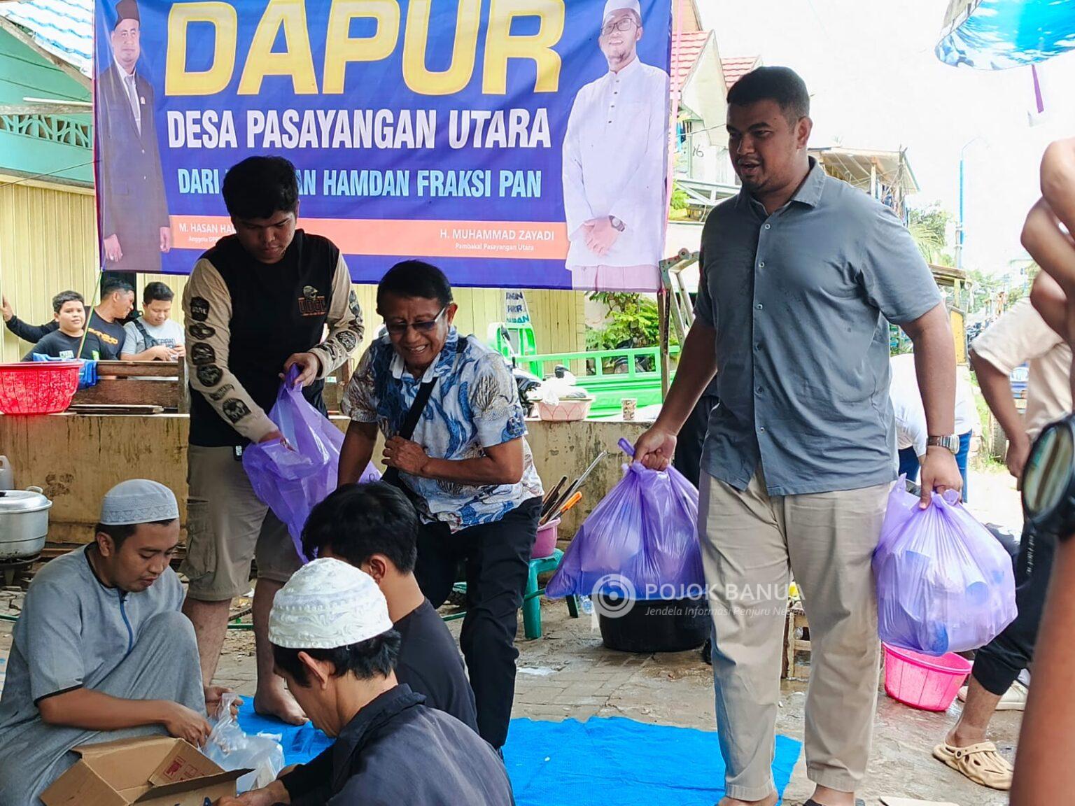 Hasan Hamdan Siapkan Dapur Umum, Bagikan Sembako Kepada Korban Banjir Di Desa Pasayangan Utara