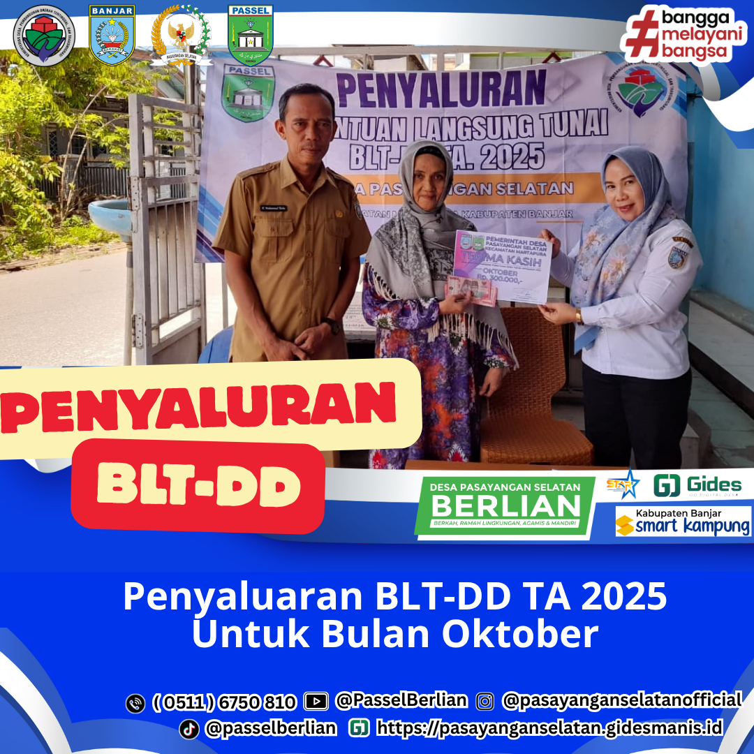 PENYALURAN BLT-DD TA 2025 UNTUK BULAN OKTOBER