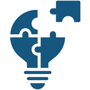 Icon representing being the solution for customers