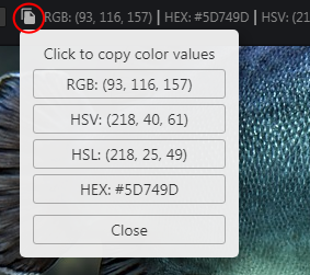 color value dropdown selector