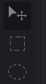 selecting the move tool in toolbar