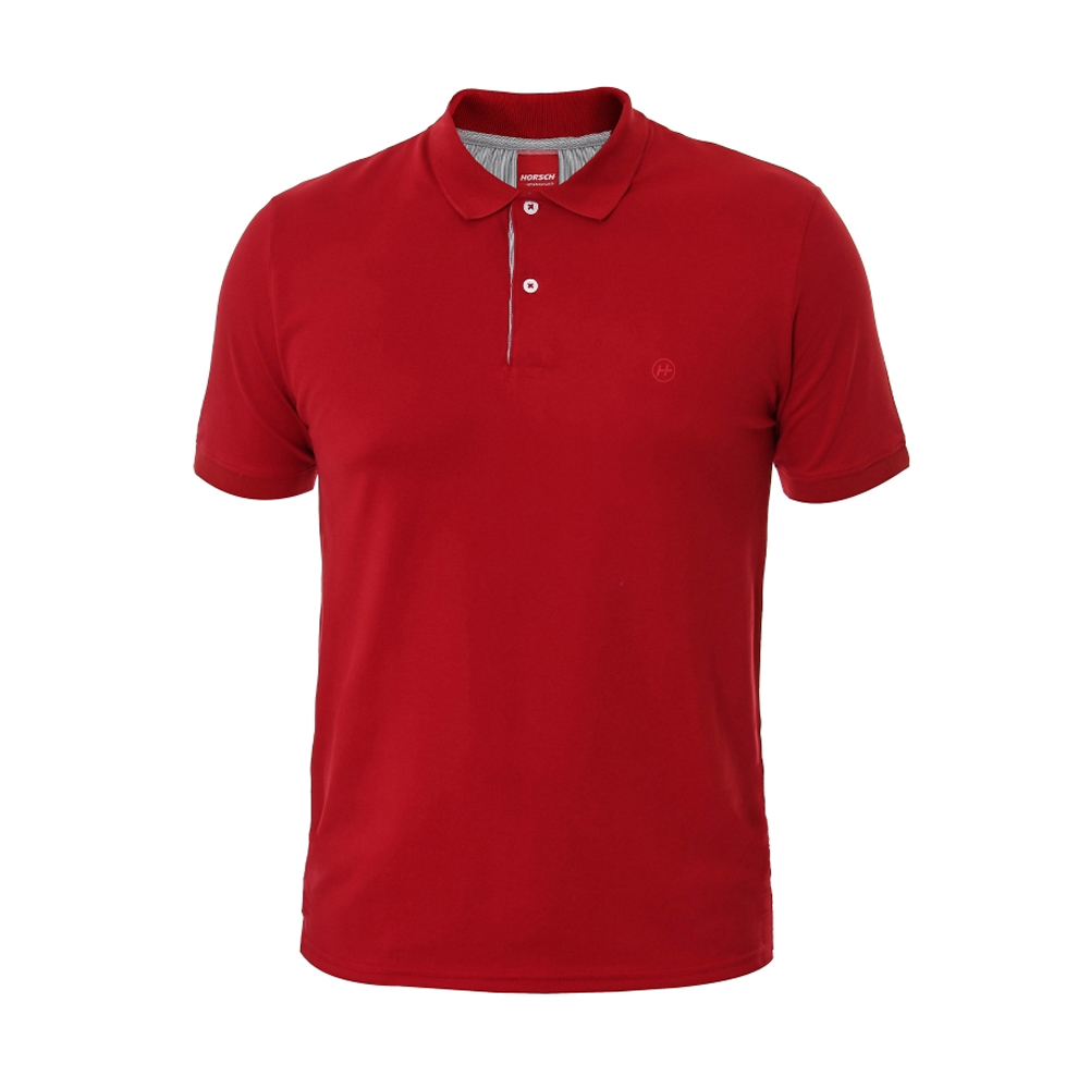 Polo Masculina Em Algodão Pima - Vermelha