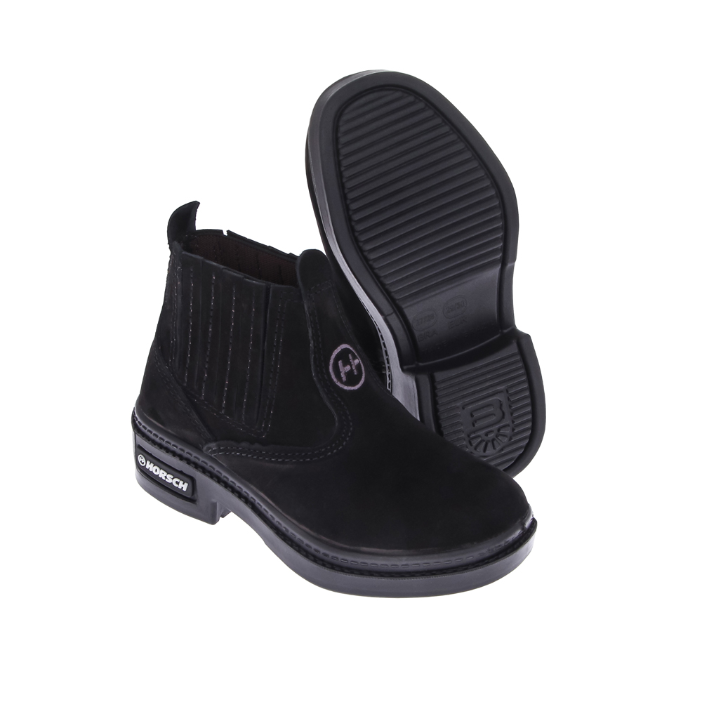 Botina Nobuck Preto Infantil