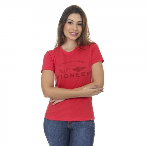 Camiseta Feminina Vermelho Pioneer®