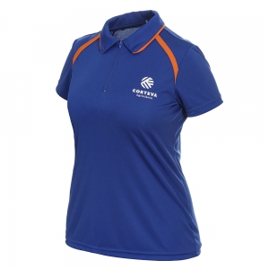 Polo Dry Feminina Azul Corteva