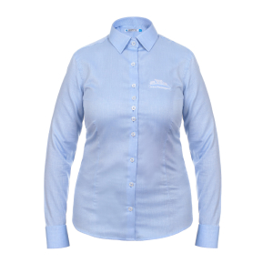 Camisa Social Feminina Azul Pastagem