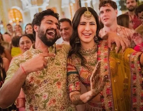 Katrina Kaif and Vicky Kaushal's Boho Sangeet Style