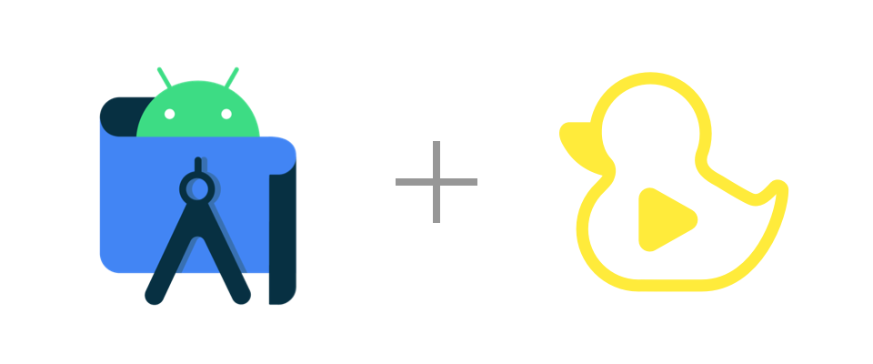 Android Studio and GitDuck logos