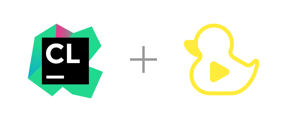 CLion and GitDuck logos