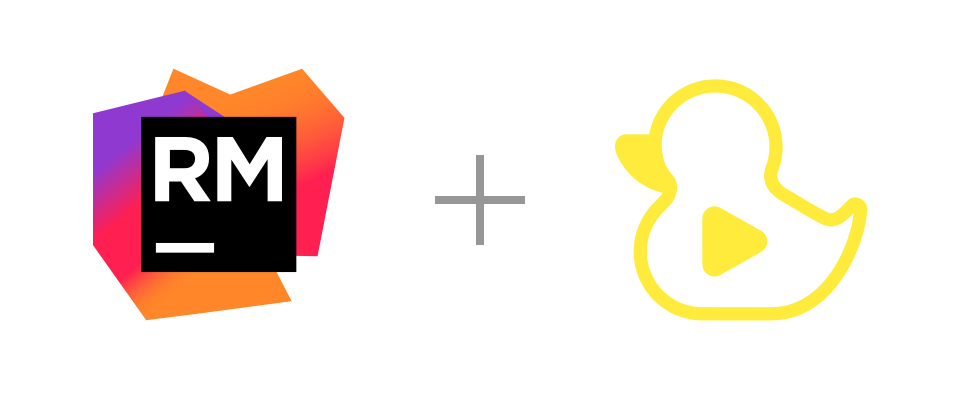 RubyMine and GitDuck logos