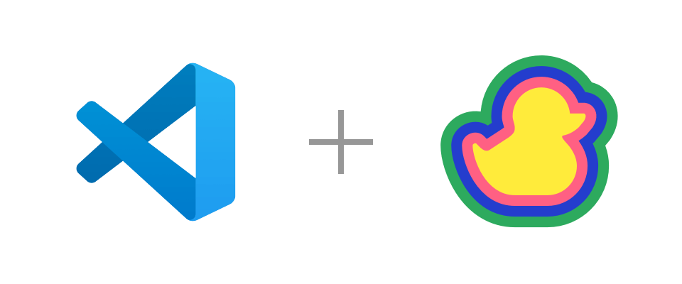 VS Code and Duckly logos