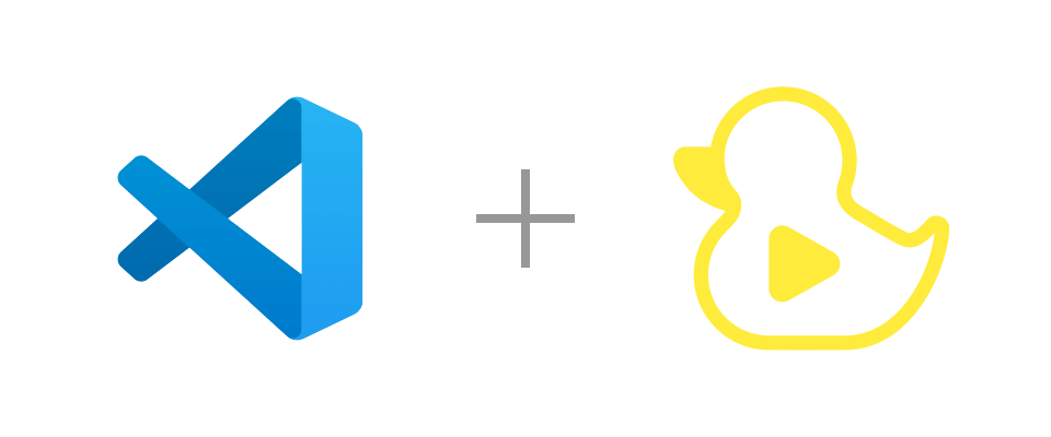 VS Code and GitDuck logos