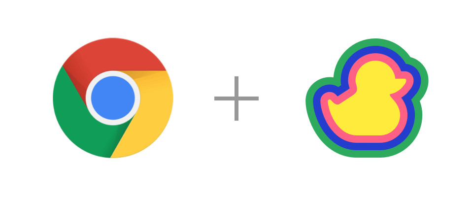 Chrome and GitDuck logos