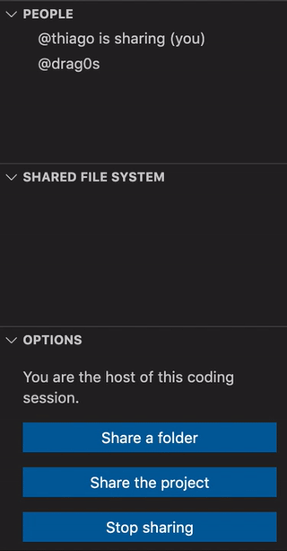Share folder or project Share folder or project