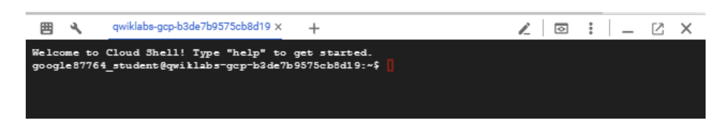 Cloud Shell Terminal Cloud Shell Terminal