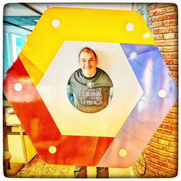 Riccardo Google Cloud logo - taken in the Amsterdam office Alt text